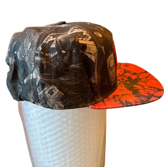 Bioworld Deadpool Snapback Hat Red Adjustable Flat Brim One Size Men's Cap - Picture 5 of 8